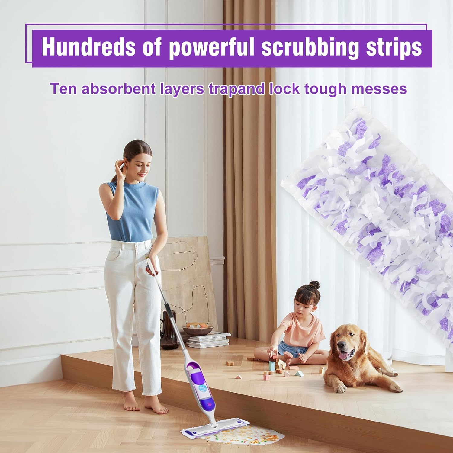 30 Pack Disposable Power Mop Refills Pads for Swiffer Powermop,Swifter Wet Pads Refill,Disposable Mop Pads Swifters for Wood Floors,Multi-Surface Mopping Pads Refills for Floor Cleaning