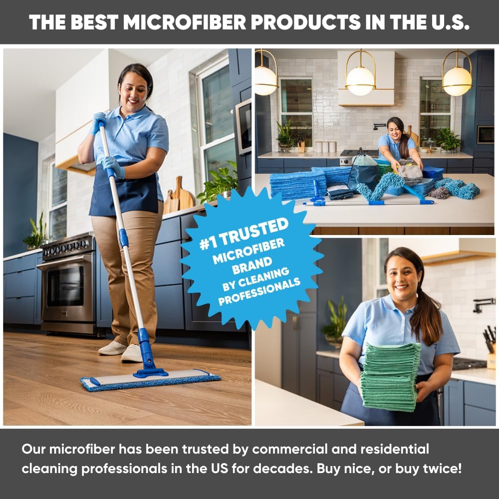 Black Microfiber Shop Towels | MWipes Reusable Shop Rags | 50 Rags in a Box (400 Count) | Super Absorbent, Machine Washable Hundreds of Times | Automotive, Paint, Industrial (8, Black)