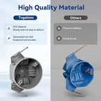 20 Cubic Inch New Work Ceiling Electrical Box, Round Electrical Box for New Construction, PVC, UL Listed, 6 Pack