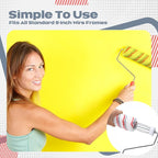 Leumoi 120 Pcs Paint Roller Covers, 1/2 Nap 9" Roller Covers, High Capacity Microfiber Naps for Wall Paint Kit Home Repair Tools Painting Supplies(Red Gray)