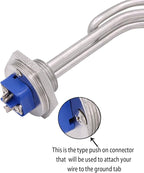 DERNORD 240V 5500W Ripple Water Heater Element Screw-In Lime Life - Ultra Low Watt Density