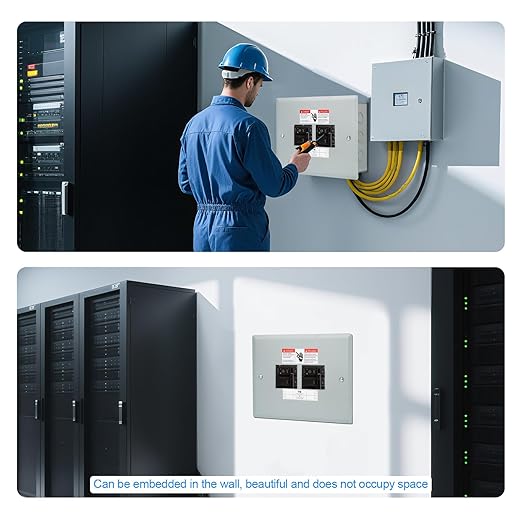 THQL Circuit Breaker Panels, 4-Space, 125A Circuit Breaker Distribution Box, 120V/240V Circuit Breaker Electrical Enclosure,Indoor Main Lug Load Center