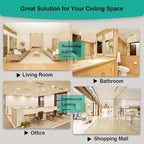 HiBay 12 Pack Canless LED Recessed Ceiling Lights 4 Inch, 1200LM 12W=150W, 3000K Warm White Wafer Downlights, Dimmable Ultra-Thin Recessed Can Lighting Fixtures - ETL and Energy Star Certified