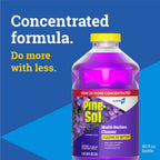 Pine-Sol Multi Surface Cleaner, Multipurpose Concentrated Formula Makes 80 Gal Cleaning Solution, Non Sticky Formula, Lavender Clean, 80 Fl Oz, Value Pack of 3