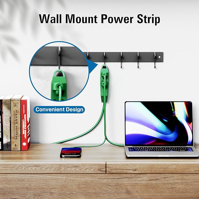 K KASONIC - 50-Feet 3 Outlet Extension Cord, ETL/UL Listed, 16/3 SJTW 3-Wire Grounded, 13 Amp 125 V 1625 Watts, Multi-Outlet Indoor/Outdoor Use, Green