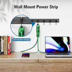 K KASONIC - 100-Feet 3 Outlet Extension Cord, UL Listed, 16/3 SJTW 3-Wire Grounded, 10 Amp 125 V 1625 Watts, Multi-Outlet Indoor/Outdoor Use, Green