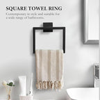 10-Piece Matte Black Bathroom Hardware Set,Towel Bar Set for Bathroom Include 23.6 inch Towel Bar,Towel Ring,Toilet Paper Holder Towel Hooks,Stainless Steel Wall Mounted