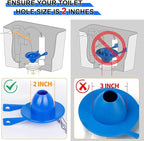 Toilet Flapper Replacement Kit 2 Inch Universal Toilet Tank Flusher Parts Inside Stopper Valve Flappe High Performance Rubber Seal Flapper Compatible for American Standard with Chain