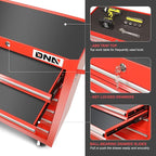 DNA MOTORING TOOLS-00264 7-Drawer Plastic Top Rolling Tool Cabinet with Keyed Locking System,27.55" L X 13" W X 30.31" H,Red