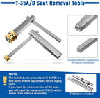 Enhon Valve Rebuild Kit Replacement for REB-VALVE, Compatible with Symmons Temptrol Valve, TA-10 Spindle Assembly, TA-4 Hot and Cold Seats, T-11 Cap Gasket, T-35A/B Seat Removal Tools (2 Pack)