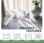 GOBEKOR Passage Door Levers Brushed Nickel Square Interior Door Handles Keyless Hall Closet Door Locks, 8 Pack