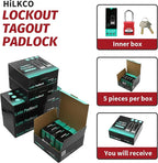 Lockout Tagout Locks - 5 Pack Blue Loto Locks, Keyed Alike Padlock OSHA Compliant Lock Out Tag Out Lock, Safety Padlocks for Electrical Lockout Tag Out Kits