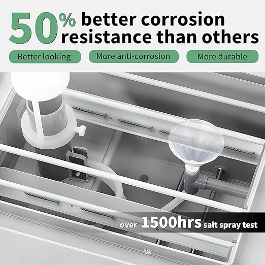 Wood Screws 3 Inch, FIXLINK Deck Screws #10 x 3, 310 PCS, Epoxy Coated, T25 Star Bit Above 1500 Hour Salt Spray Coating Outdoor Decking Screws Excellent Rust Resistant for Wood Fence, Green