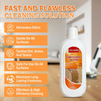 Floor Cleaning Solution for Multiple Hard Floors - 34 fl oz Floor Cleaner, For All Robot Vacuums with Mopping and Cordless Wet/Dry Vacuum Mops, Deep Clean for Tile, Wooden Floor, Laminate (Orange)