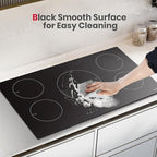 GASLAND 36 Inch Induction Cooktop 5 Burners, 7400W Built-in Induction Stovetop with Booster and Timer, 220-240V Electric Hob, 9 Power Levels, Senor Touch Control, Child Safety Lock, Hard Wire