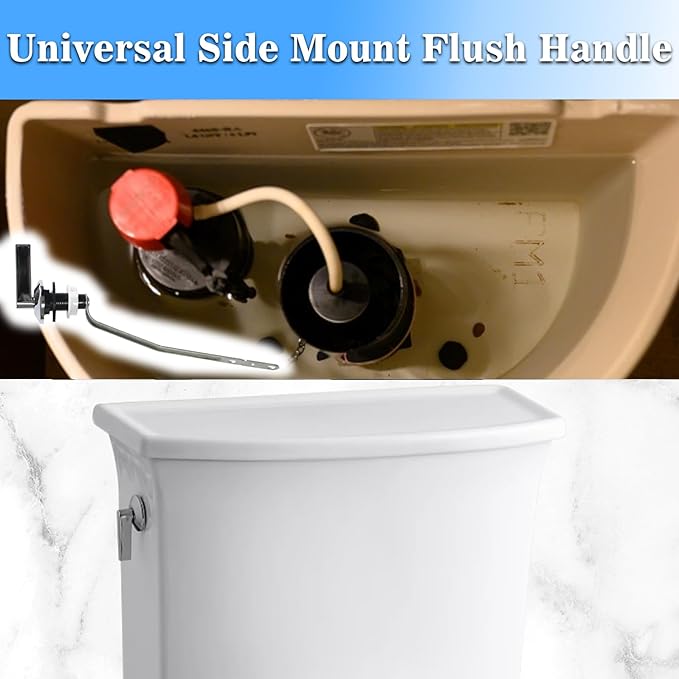 Side Mount Toilet Handle Replacement Compatible with Kohler ‎K-11069/1067577-CP Archer Collection Toilet Tank Flush Trip Lever, Polish Chrome