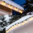 25 Pack C9 Frosted White Christmas Light Bulbs,C9 Incandescent Glass Bulbs for Outdoor Indoor String Light,C9/E17 Candelabra Base 7 Watt Great for Night Light and Christmas Decorations