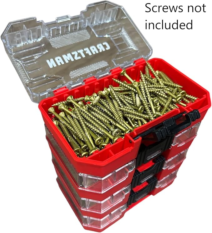 Craftsman Nano Small Versastack Compatible Stackable Plastic Storage Cases 4 Pack