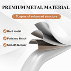 HBTower Step Ladder, Folding Step Stool with Wide Anti-Slip Pedal, Sturdy Steel Ladder, Convenient Handrail, Lightweight, Portable Steel Step Stool