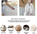 kimteny Kitchen Cloth Dish Towels, 13x28 Inches Premium Dishcloths, Super Absorbent Coral Velvet Microfiber Cleaning Cloths, Fast Drying Rags for Washing Dishes (13x28-6 Pack, White)