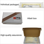 10 Pack 8 Inch Brass Cabinet Handles Brushed Brass Cabinet Pulls Imitation Gold Cabinet Pulls Square Gold Pulls Brass Cabinet Hardware for Cabinet, Cupboard, 8'' Hole Centers