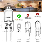 Halogen 10 Watt 12 Volt Light Bulbs - 10 Pack Long Lasting G4 Halogen Bulb, High Output Dimmable with G4 Bi-Pin Base, Warm White 2800K for Under Cabinet Puck Light
