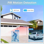 【Flashing LEDs Visual Alert】 Outdoor Wired Security Camera System, Home Video Surveillance Systems, CCTV Cameras System