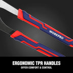 WORKPRO 2-Piece Groove Joint Pliers Set, 10 & 8 Inch Adjustable Water Pump Pliers, Straight Jaw Tongue and Groove Pliers