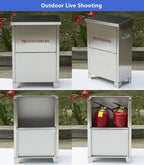 Stainless Steel Fire Extinguisher Cabinet for 5-10 pounds Extinguisher 20'' x 12.7'' x 6.9'' Accommodate Two Extinguisher Indoor/Outdoor Ground Fire Extinguisher Box Waterproof Dustproof