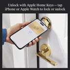 Level Lock+ WiFi Deadbolt Smart Lock - World's Smallest Smart Lock Plus Apple Home Key - Lock/Unlock Anywhere - Level App for iOS & Android - Works with Alexa, Apple & Google Home (Polished Brass)