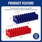 WORKPRO 2-Pack Plier Organizer Rack, Pliers Holder and Cutter Organizers with Non-Slip Rubber Base, 20-Slot Tool Box Organizer, Tool Drawer Organizer, Tool Storage, Plier Rack (Pliers Not Included)