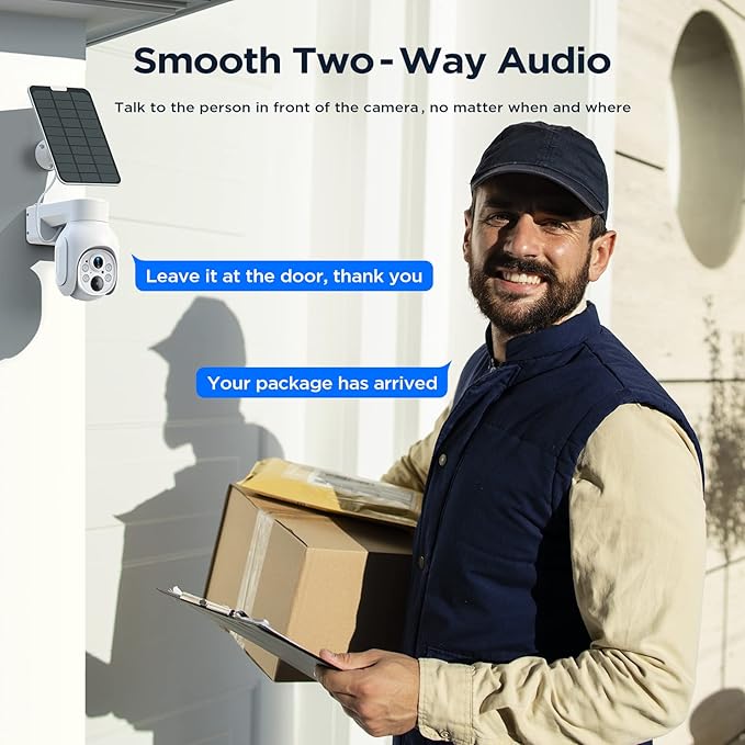 2K Solar Powered Security Cameras Wireless Outdoor, No Subscription, 6-Cam Pack, Home Security Camera System, 360° Pan & Tilt, Color Night Vision, 5G & 2.4G WiFi, 500GB HDD 10CH NVR, Motion Detection