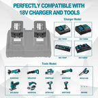 2 Packs 5.0Ah 18V Battery Replacement for Makita 18V Battery BL1850B BL1840B 1860B BL1830B BL1815B Compatible with Makita 18 Volt Cordless Power Tool and Charger