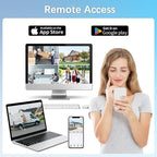 【122° Wide-Angle】 Outdoor Wired Security Camera System, Home Video Surveillance Systems, CCTV Cameras for Home, DVR Surveillance Kits