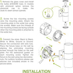 ASD 2 Light Dusk to Dawn Outdoor Wall Light Fixture | 120W E26 Bulb Socket 120V ETL Cylinder Up Down Lights | LED/CFL/Incandescent Bulb Exterior Wall Sconce | Front Door, Porch, Patio | Black, 2 Pack