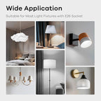 Linkind A19 LED Light Bulbs Dimmable, 60W Equivalent Light Bulbs, E26 Base, 5000K Daylight, 9.5W 840 Lumens 120V, UL Listed FCC Certified, LED Lights for Bedroom Living Room Home Office, 12 Packs