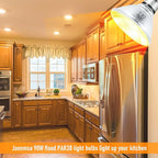 PAR38 Halogen Flood Light Bulbs 90W 120V, 2Pcs PAR38 Halogen Light Bulbs with E26 Base, 2800K Warm White, 4050 Lumens for Indoor and Outdoor