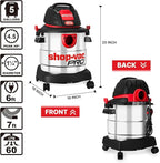 Shop-Vac 5 Gallon 4.5 Peak HP Wet/Dry Vacuum, Stainless Steel Tank, Portable Shop Vacuum with Filter, Hose and Accessories for Garage, Workshop. 5920588