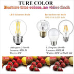 LiteHistory E26 LED Bulb 4W Equal E26 Edison Bulb 40 Watt Neutral White 4000K E26 Bulb Dimmable AC120V 400lm G16.5 Light Bulb led for Rustic Sputnik,Chandeliers,Vanity,Wall sconces Pack of 6