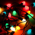 25 Pack C9 Multicolored Replacement Bulbs, 7 Watts Night Light Bulbs, C9 Colored Ceramic Incandescent Bulbs for Vintage Christmas Lights Outdoor Indoor Home Party Decorations, E17 Candelabra Base