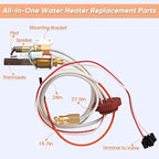 Pilot Assembly for Water Heater Parts Compatible with Rheem Ruud Richmond SP21058 SP20824 SP20754 SP20800 | NG/LP Universal Burner Ignition Replacement Kit with Thermopile & Sparker
