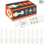 GoodBulb 26 Watt CFL Light Bulbs 2 Pin G24D-3 Base 3000K Warm White 26W High Output 1800 Lumens Double Tube Compact Fluorescent Light Bulbs Plug-in 10 Pack