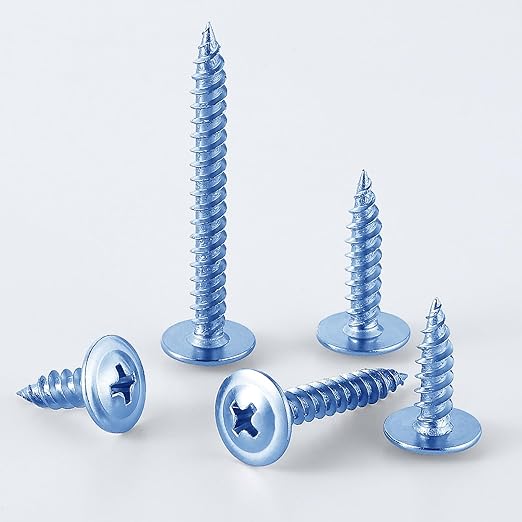 (150 pcs) Wensilon #10×1-1/2" Phillips Truss Head Wood Screws Galvanized Iron Quick Metal Self