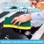 AIDEA XL Scrub Sponges 24Count, Sponges for Dishes, Extra Large Sponge for Cleaning Kitchen and Household, Heavy Duty Sponge Safe for Non-Coated Cookware, Cleaning Power for Bathroom, House