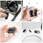 4 Pack Universal Toilet Seat Bolts and Hinge Screws, Top Mounting Fixings Kit with Expanding Rubber Top Nuts, Replacement Screws for 14-16mm Hole Toilet Seat Repair