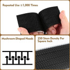 3M Dual Lock SJ3550 1"x 2" 10PCS Black Reclosable Fastener Heavy Duty Interlocking Tape Mushroom Shaped Sticky Hook Lock Mounting Tape for EZ Pass Holder Indoor Outdoor Use