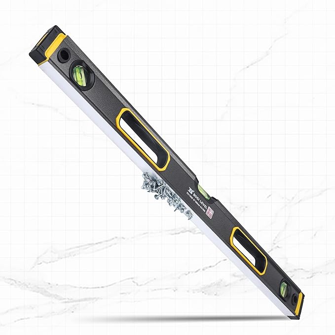 Magnetic Bubble Level, 32 inch, with 180°/45°/90° Angles 800MM Level