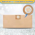 KEEPOW 5-8 Gallon Vacuum Bags, Compatible with Stanley SL18115, SL18116, SL18117, SL18158 and Porter-Cable PCX18406-5B, PCX18404P-6A– Durable, Easy Disposal for Wet/Dry Vacuums 8 Pack