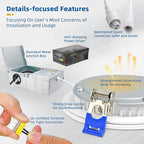 4 Pack LED Recessed Lighting 6 Inch, 16W MAX.2000LM Eqv.200W, 2700K/3000K/3500K/4000K/5000K Selectable, Dimmable Recessed Lights Wafer Downlight -ETL & Energy Star Certified