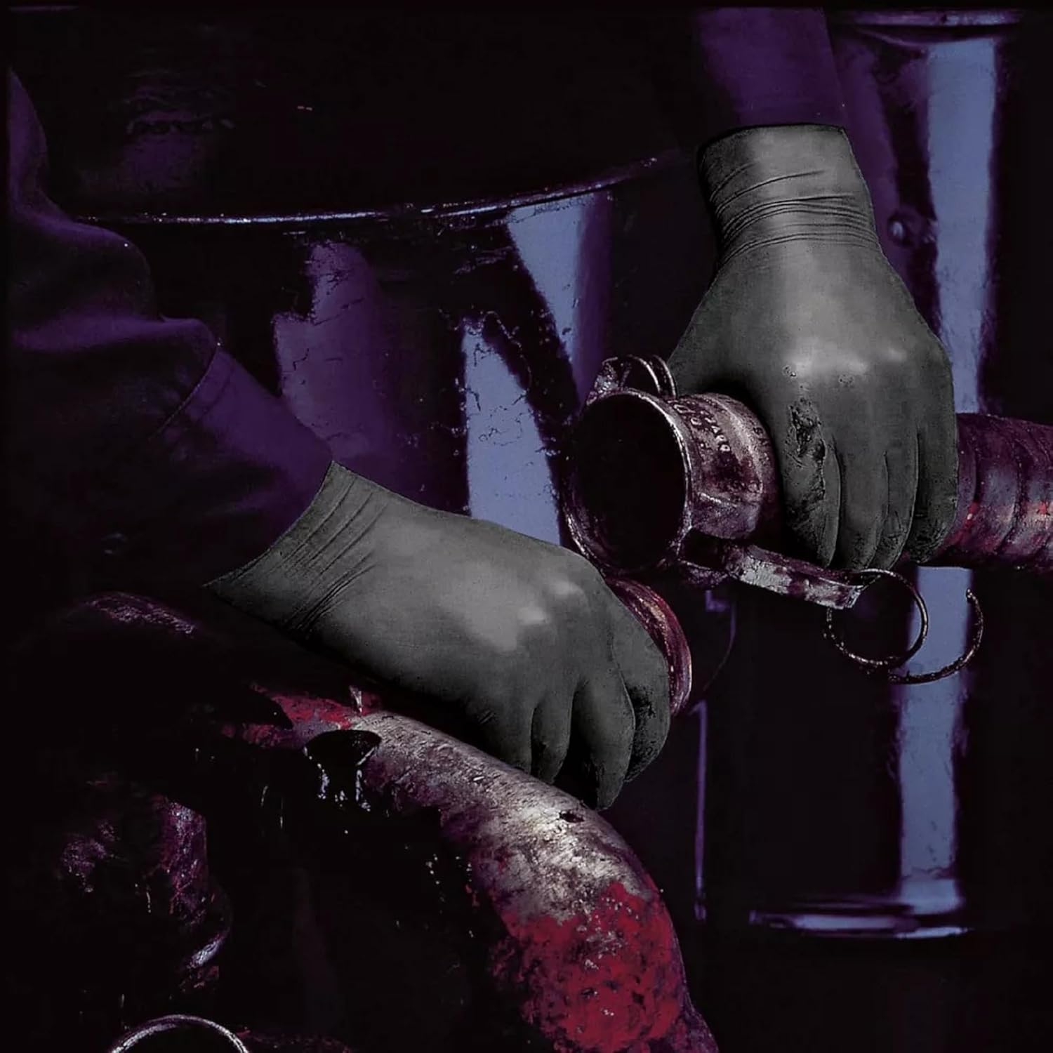 SHOWA 6112PF Biodegradable Powder-Free Nitrile Disposable Safety Glove, Food Safe, 4 Mil Thick, 9.5" Length, X-Large (1 Box/100 Gloves)